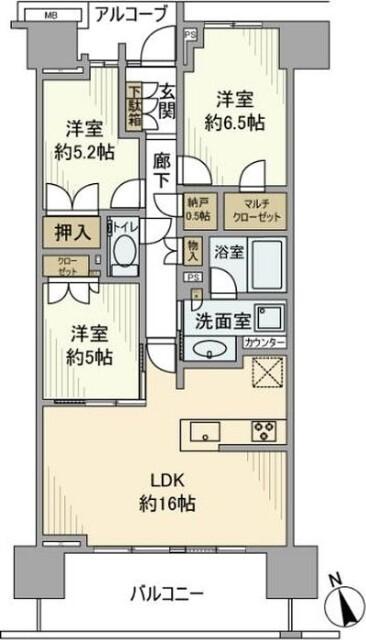 プラウド湘南藤沢テラス 間取り図画像