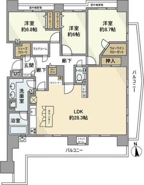 日神パレステージ本厚木グランビュー 間取り図画像