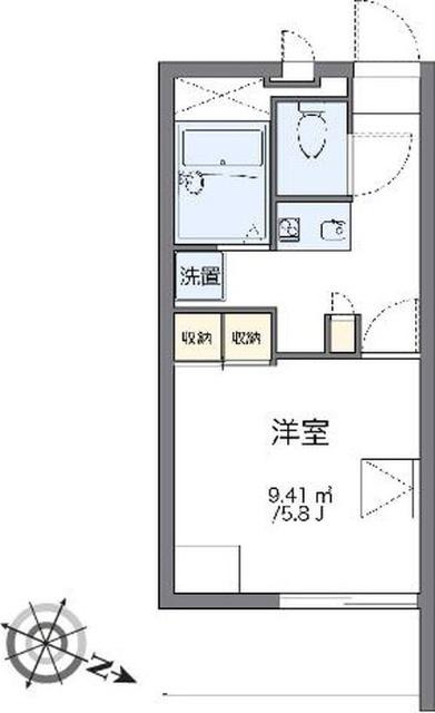 レオパレス楠２ 間取り図画像