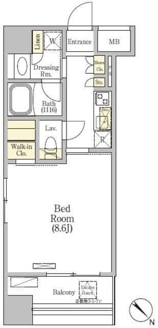プラージュベイ横濱関内 間取り図画像