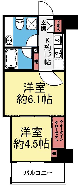 ザ・パークハビオ横浜東神奈川 間取り図画像