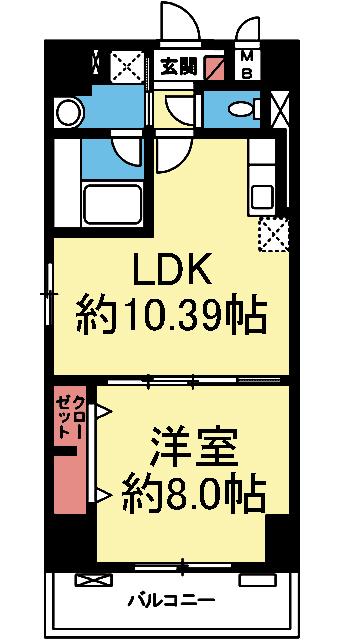 スカイブルーレジデンス横浜 間取り図画像