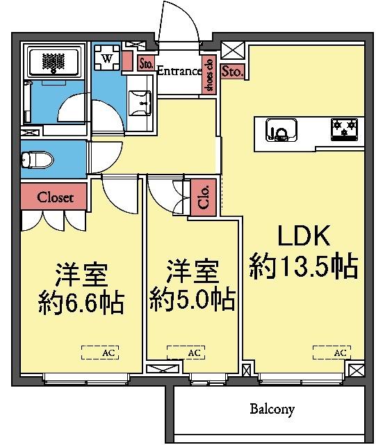 クラリティア横濱反町 間取り図画像