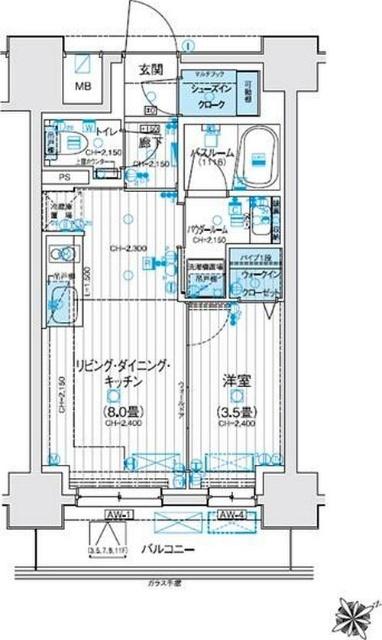 デュオステージ海老名Ⅱ 間取り図画像