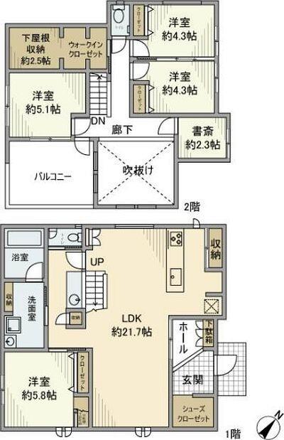 幸町戸建 間取り図画像