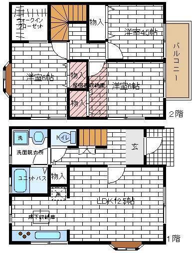 市ヶ尾森ビル七番館Ｂ棟 間取り図画像