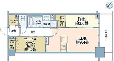 クリオ横濱桜木町ミッドグレイス 間取り図画像