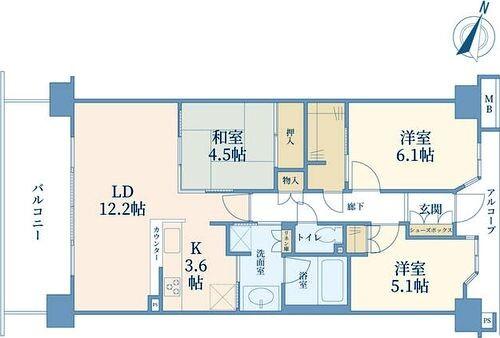 青葉台コートテラス 間取り図画像