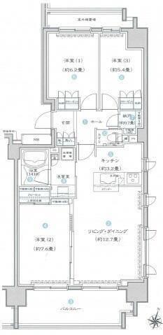 グローリオ横浜根岸 間取り図画像