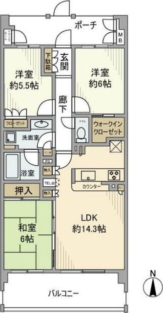 グレーシアステイツいずみ野 間取り図画像