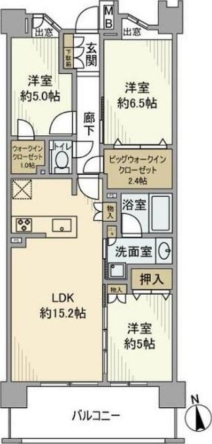 クレストプライムレジデンスアベニュー参番 間取り図画像