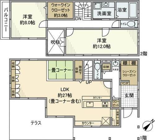 富士見が丘戸建 間取り図画像