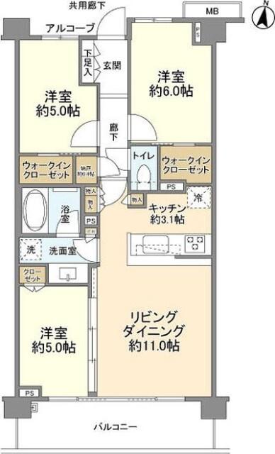 シティハウス平間ステーションコート 間取り図画像