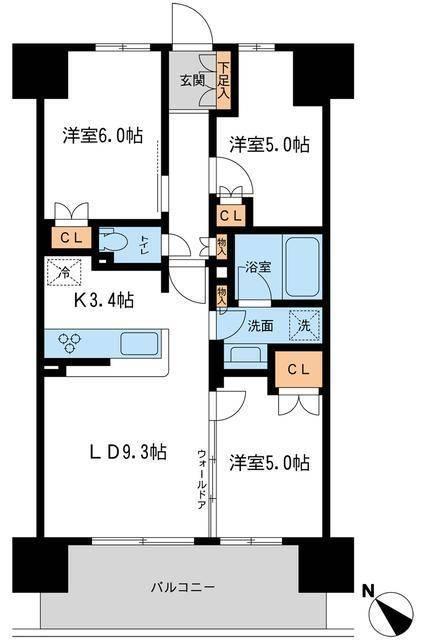 ＢＬＥＳＳ宮崎台 間取り図画像