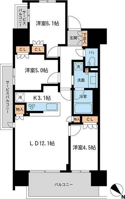 ＢＬＥＳＳ宮崎台 間取り図画像