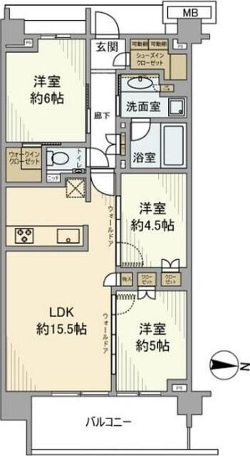プラウド新丸子エアリーコート 間取り図画像