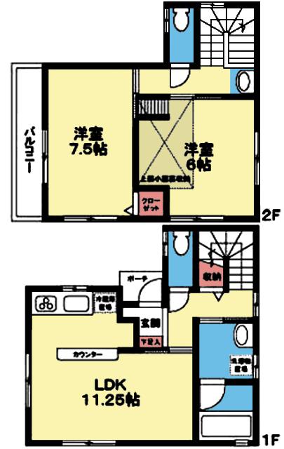 磯子区滝頭2丁目貸家1号棟（101） 間取り図画像