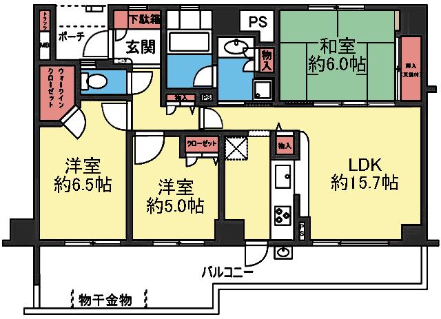ローレルスクエア港南台C棟 間取り図画像