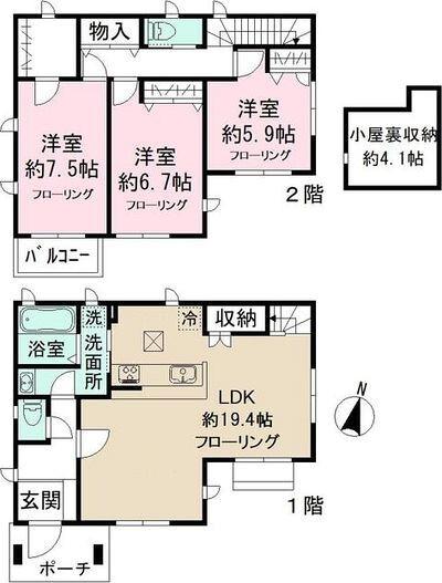 ラ・フランス百合ヶ丘 間取り図画像