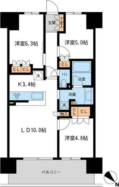 ＢＬＥＳＳ宮崎台 間取り図画像