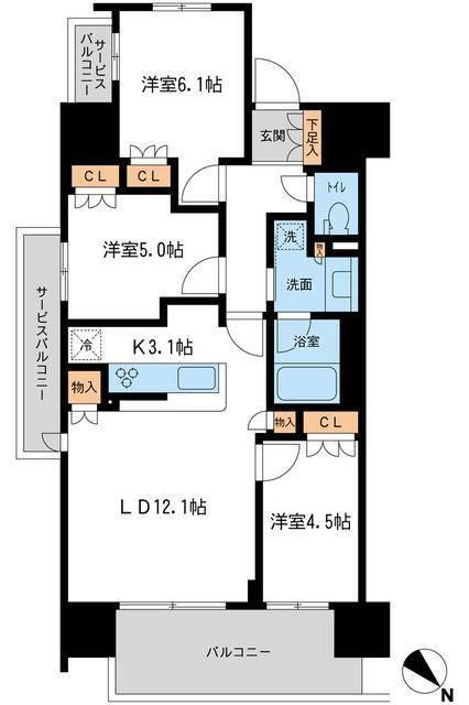ＢＬＥＳＳ宮崎台 間取り図画像