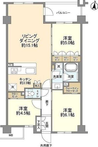 シエリアあざみ野 間取り図画像