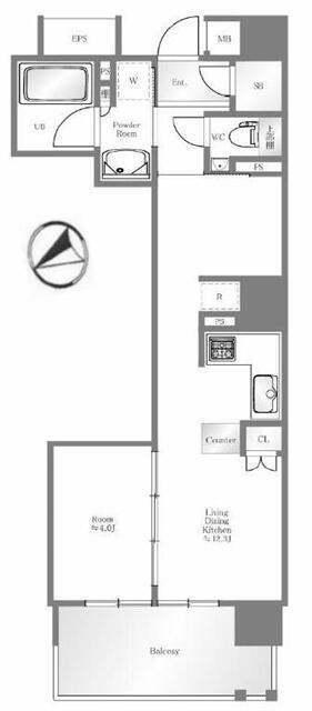 イニシア横浜桜木町 間取り図画像