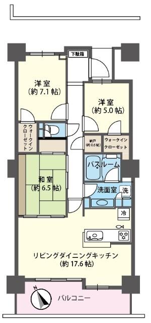 コットンハーバータワーズシーウエスト 間取り図画像