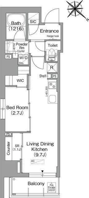 プライムブリス横濱関内 間取り図画像