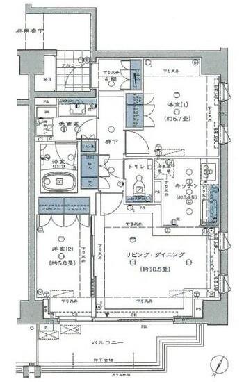 横濱紅葉坂レジデンス弐番館 間取り図画像