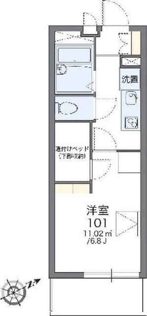 レオパレス片倉台 間取り図画像