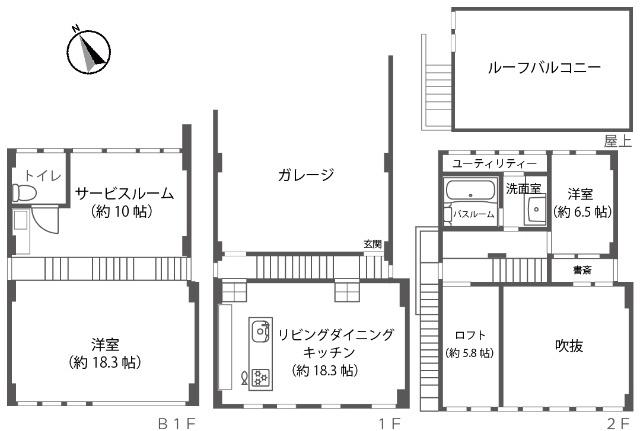 唐沢戸建 間取り図画像