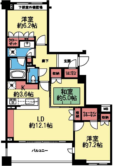 アトラス野毛山 間取り図画像