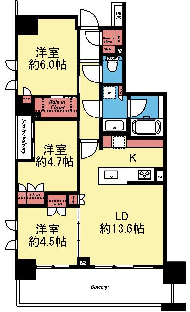ベルジェンド東神奈川 間取り図画像