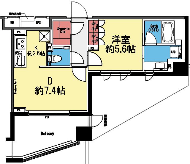 ザ・パークハビオ横浜山手 間取り図画像