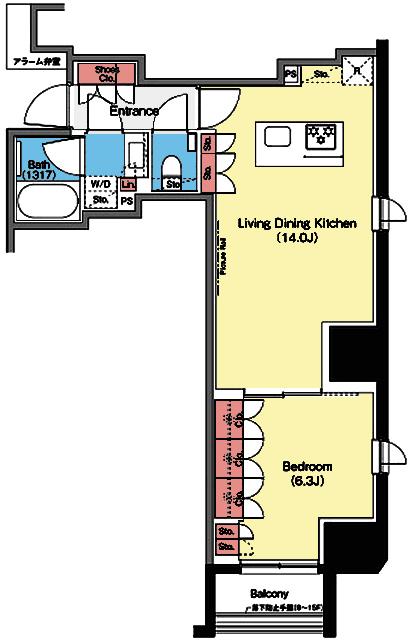 ザ・パークハビオ横浜関内 間取り図画像