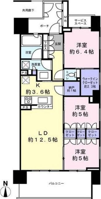 パークホームズ川崎大師表参道 間取り図画像