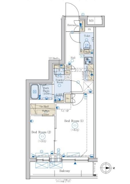 エステムコート元住吉 間取り図画像