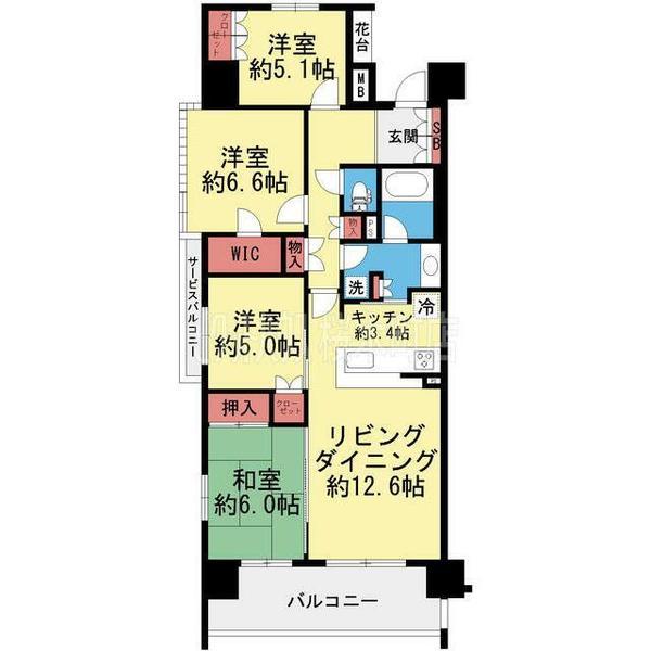 シティハウス三ツ沢公園（210） 間取り図画像