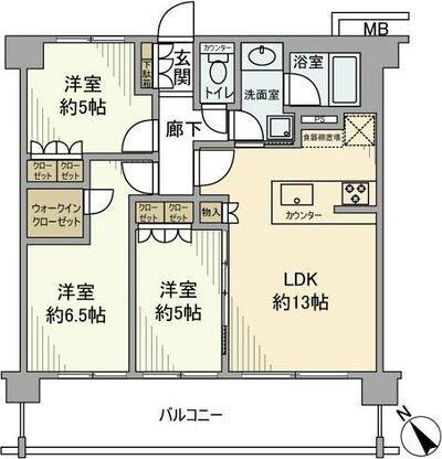 サンクレイドルさがみ野 間取り図画像