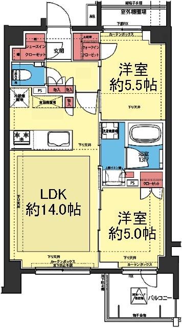 KDXレジデンス横濱紅葉坂 間取り図画像