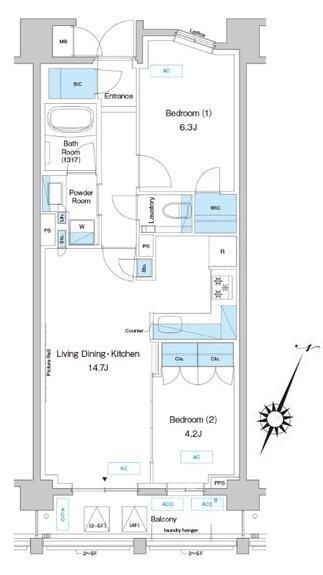 プレディアコート鷺沼 間取り図画像