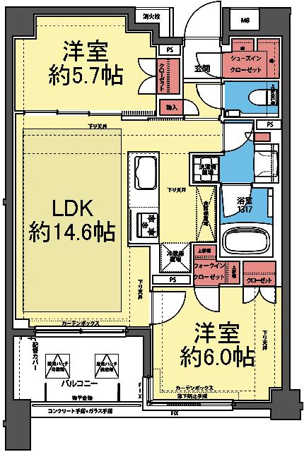 KDXレジデンス横濱紅葉坂 間取り図画像