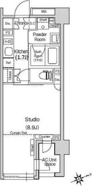 スタイリオ元住吉Ⅱ 間取り図画像