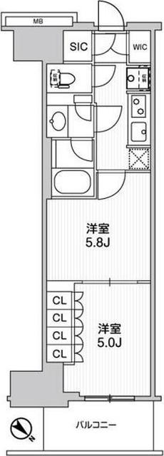 ＷＯＲＶＥ横浜伊勢佐木町 間取り図画像