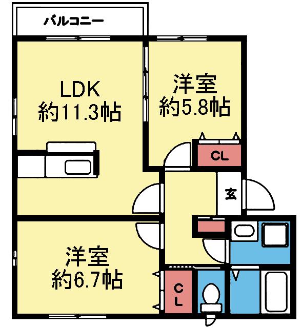 サクラアベニュー 間取り図画像