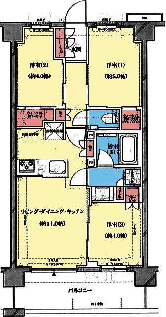 プレシス横浜ベイサイド 間取り図画像