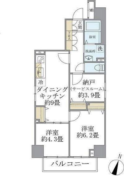 Ｄ’ｓ　ＶＡＲＩＥ阪東橋レジデンス 間取り図画像