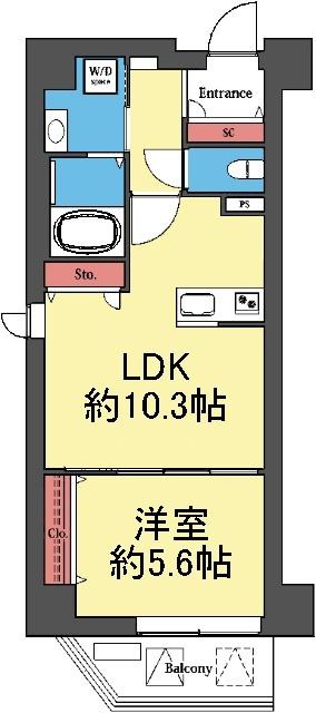N-flats横浜関内Ⅱ 間取り図画像