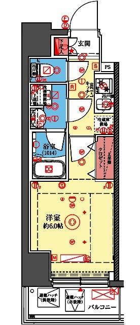 クレイシアIDZ横浜桜木町 間取り図画像